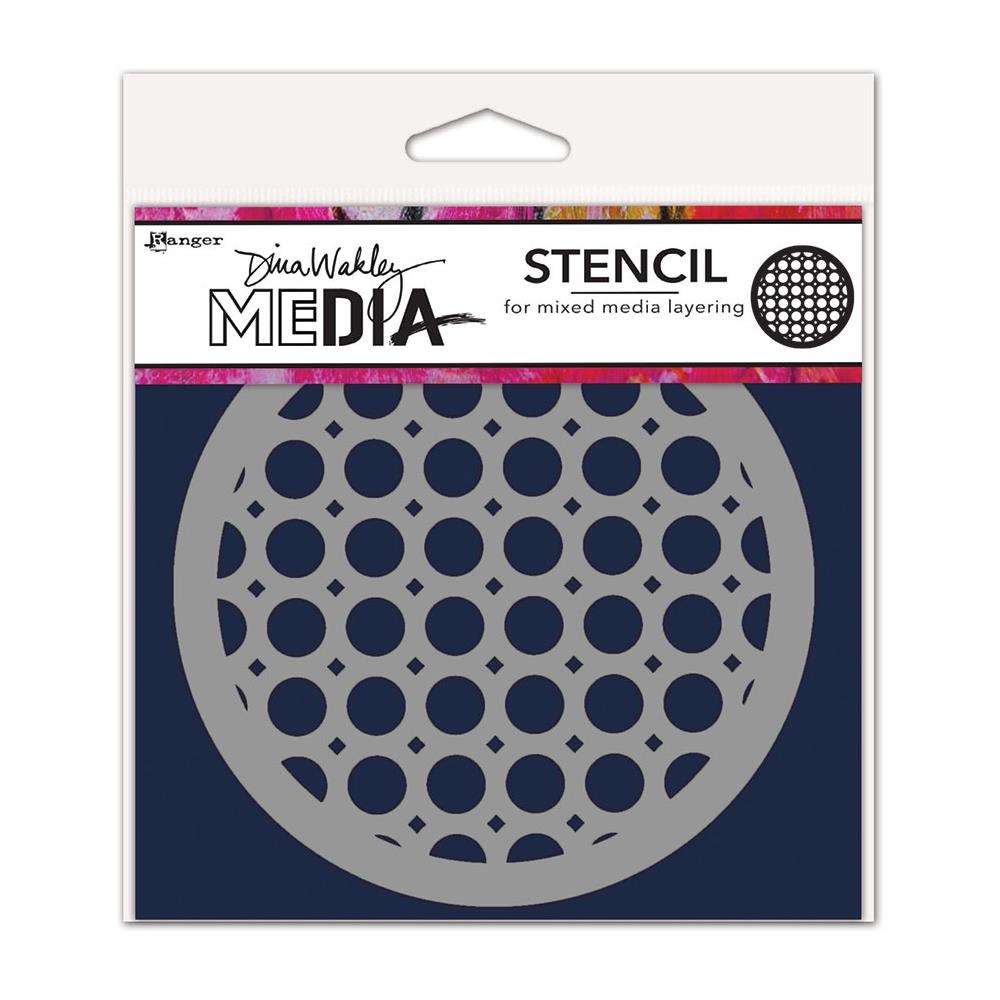 Dina Wakley Media Stencils 5x5 - Rattan Coaster