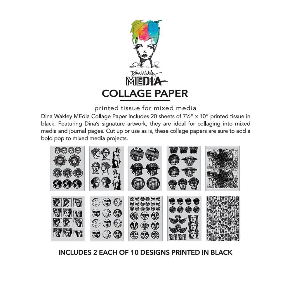 Dina Wakley Media Collage Tissue Paper - Antiquities