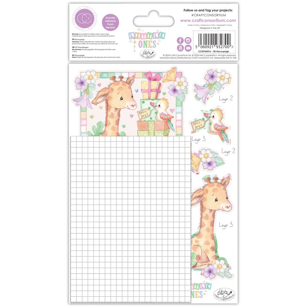 Craft Consortium 3D Decoupage Set - Little Ones