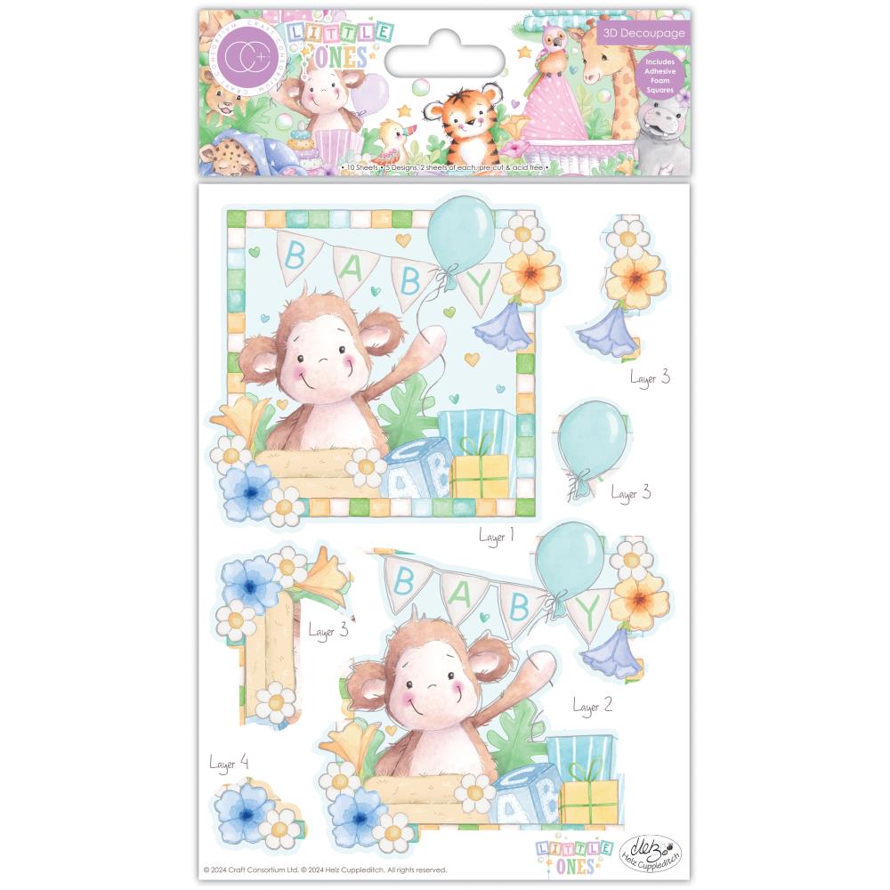 Craft Consortium 3D Decoupage Set - Little Ones