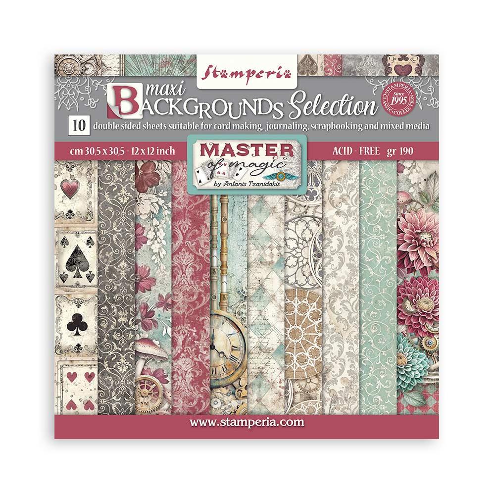 Stamperia Backgrounds Double-Sided Paper Pad 12x12 - Master of Magic