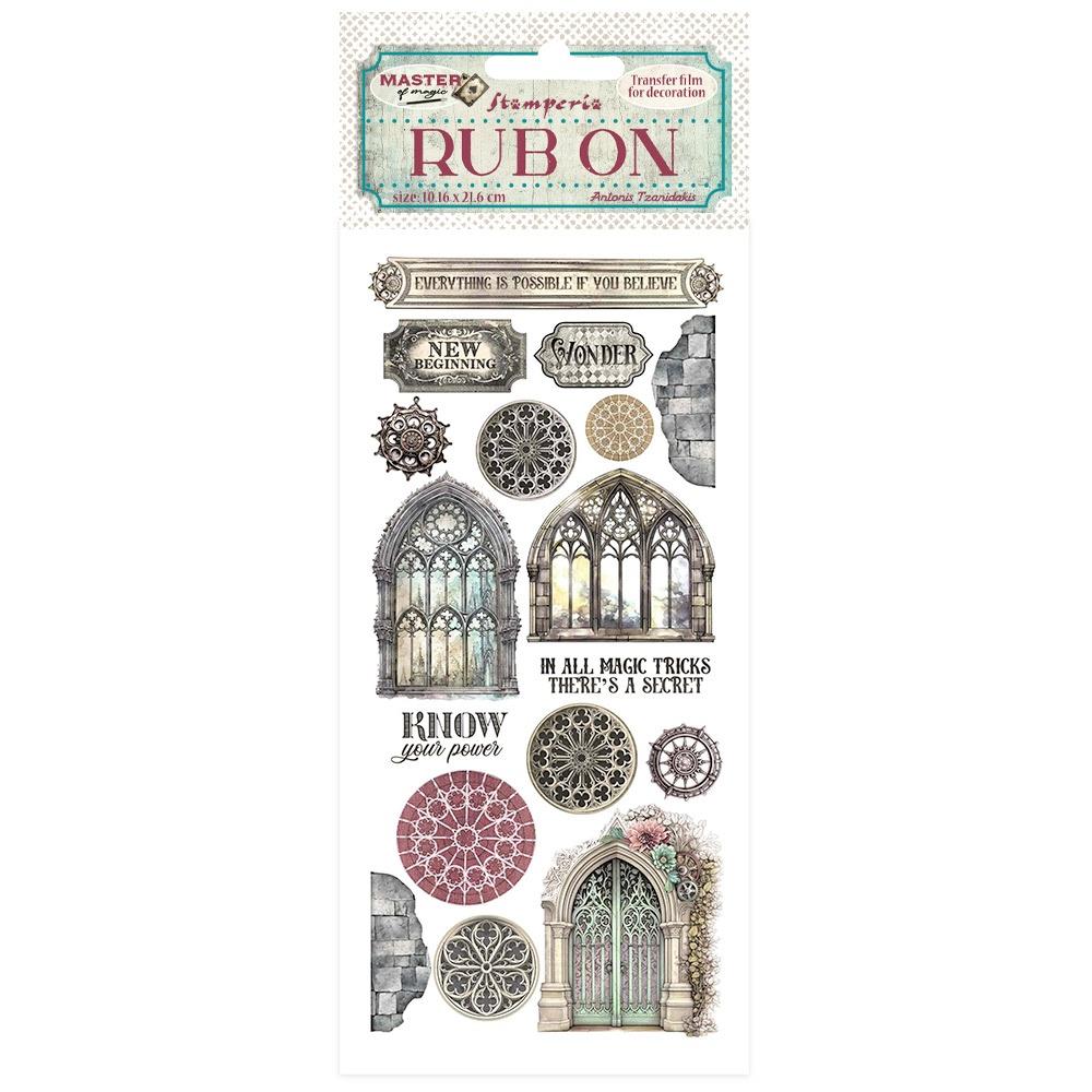 Stamperia Rub-On - Master of Magic Gothic Windows