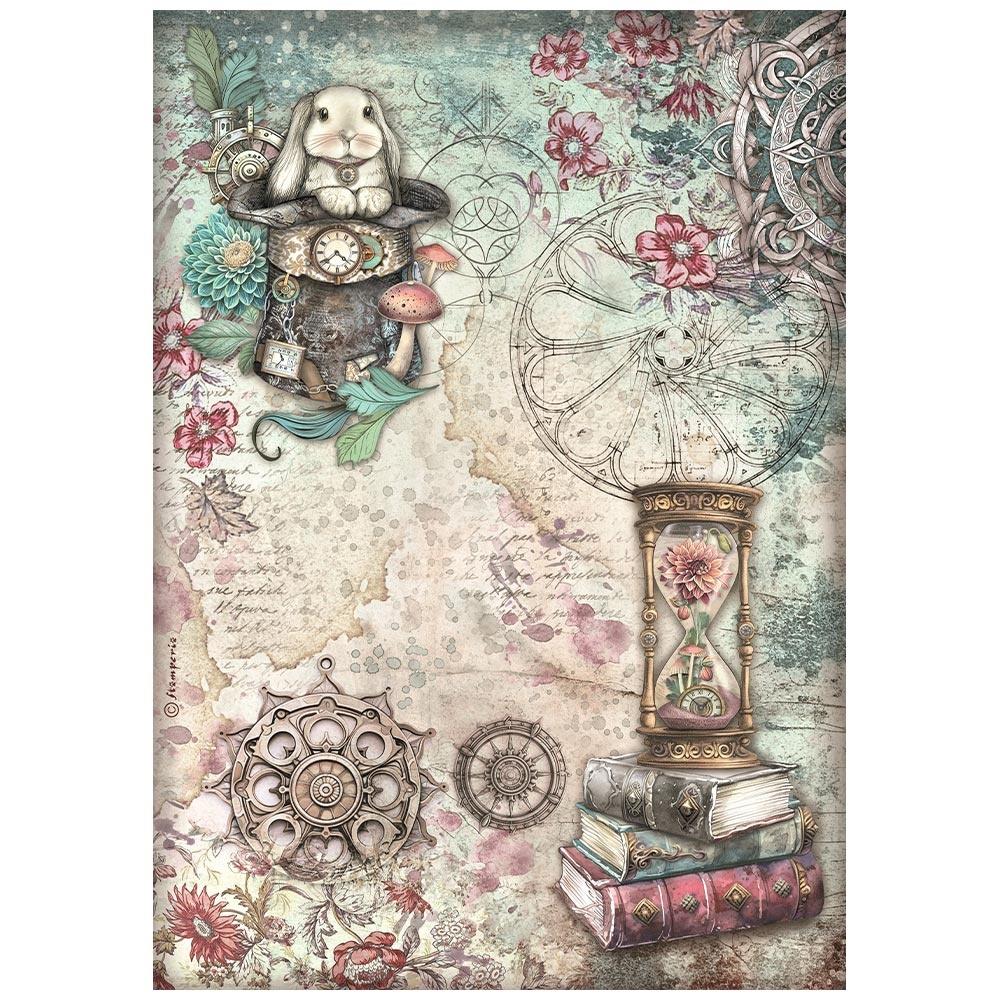 Stamperia Rice Paper Sheet A4 - Master of Magic Hourglass