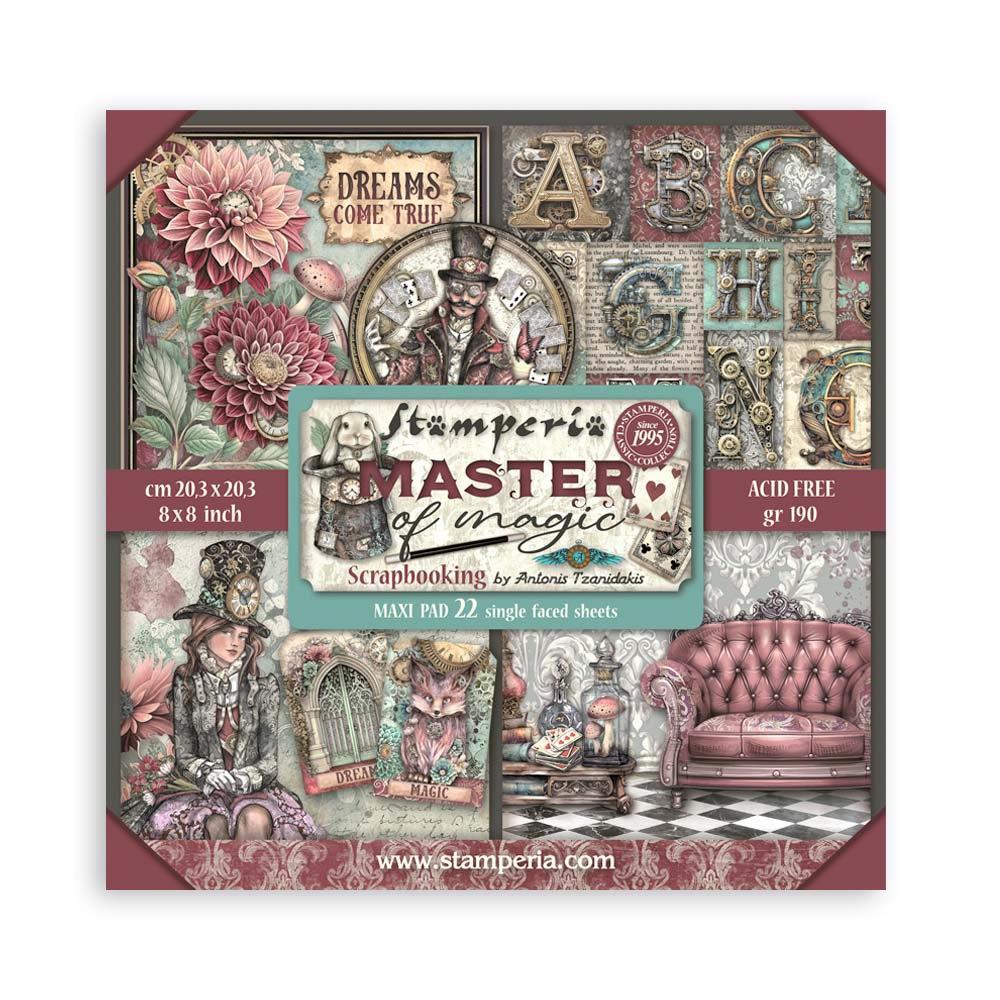 Stamperia Single-Sided Paper Pad 8x8 - Master of Magic