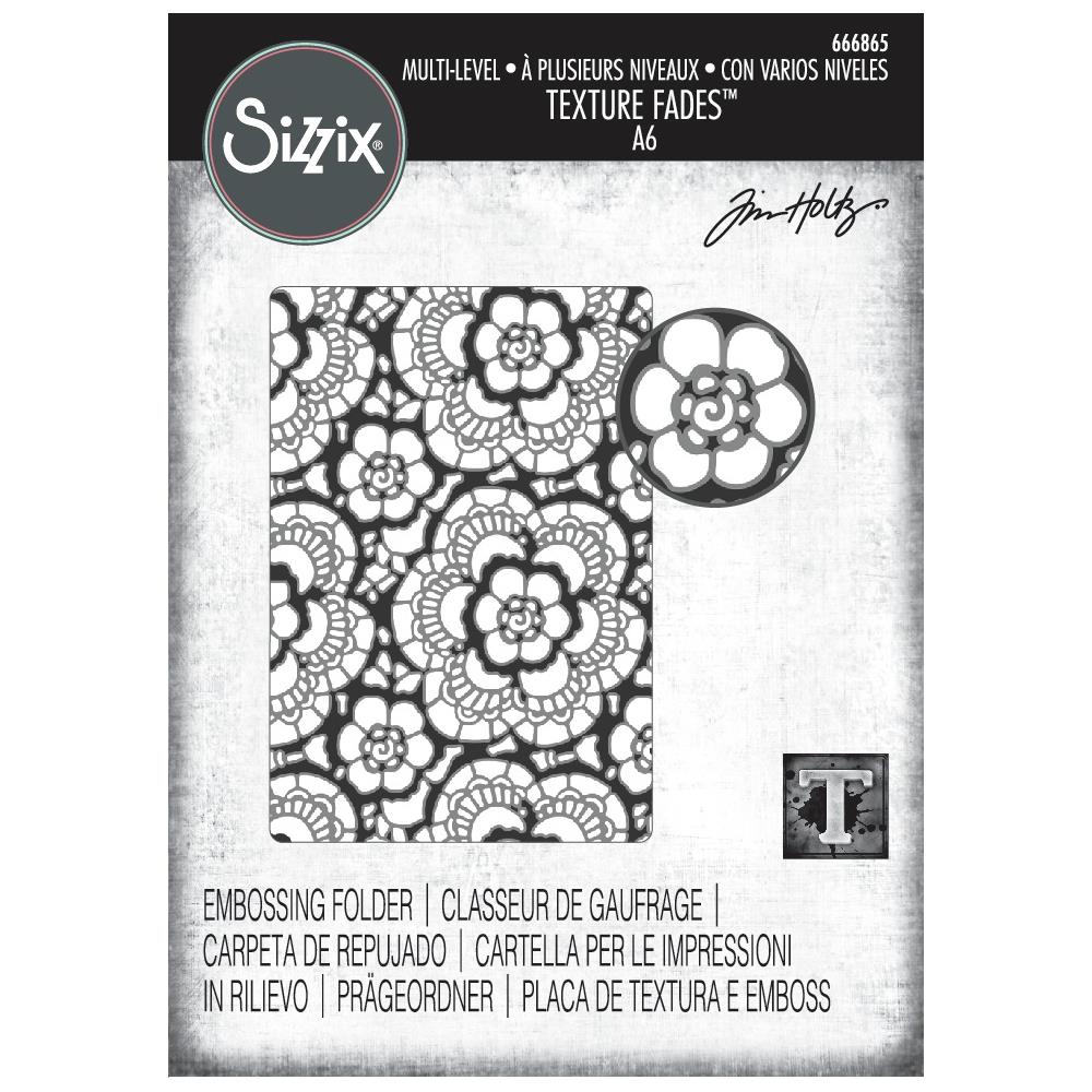Sizzix Textured Impressions Embossing Folder by Tim Holtz - Vault Lace