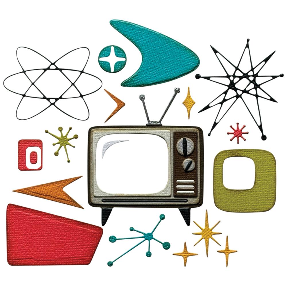 Sizzix Thinlits Dies By Tim Holtz - Vault Atomic Retro