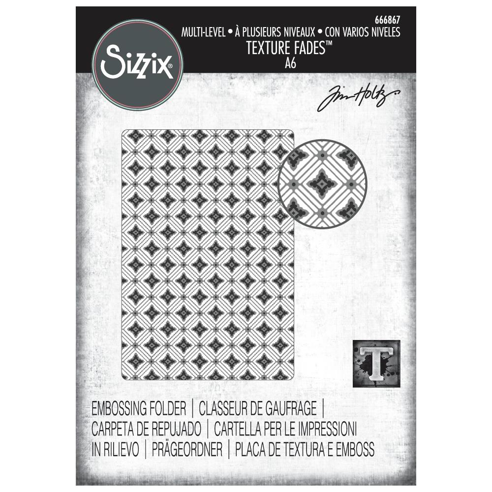Sizzix Textured Impressions Embossing Folder by Tim Holtz - Vault Diamonds