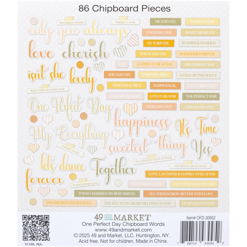 49 And Market Chipboard Set - One Perfect Day