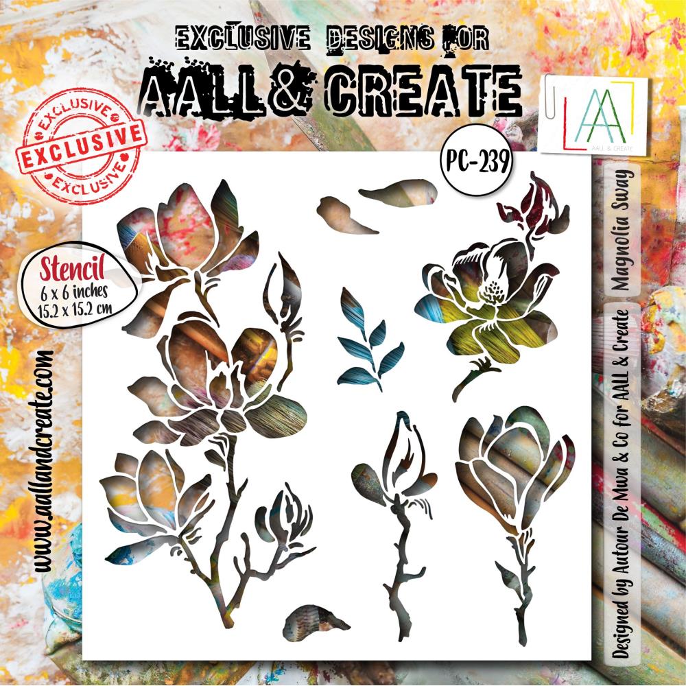 AALL And Create 6x6 Stencil - Magnolia Sway