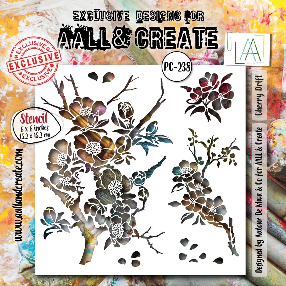 AALL And Create 6x6 Stencil - Cherry Drift