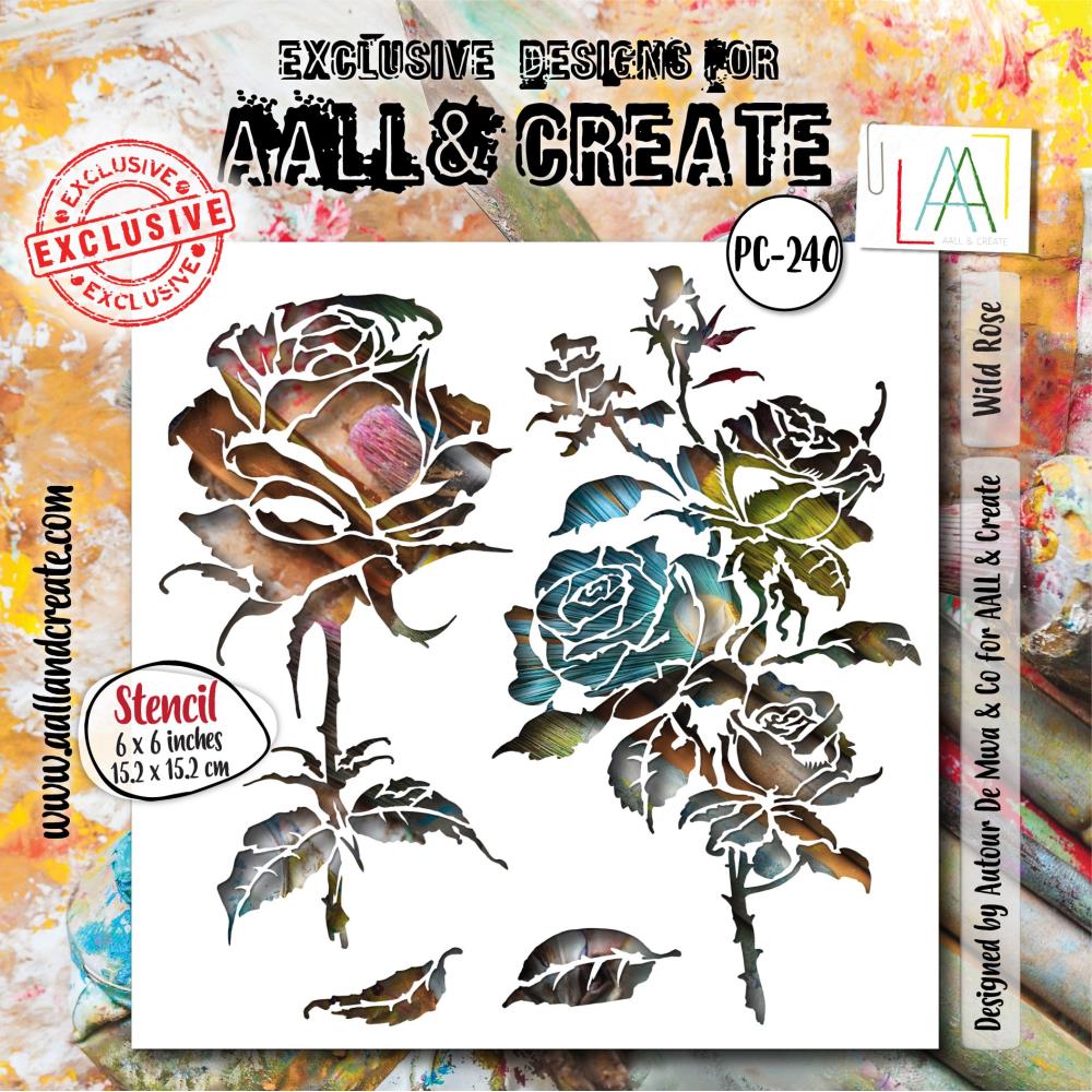 AALL And Create 6x6 Stencil - Wild Rose