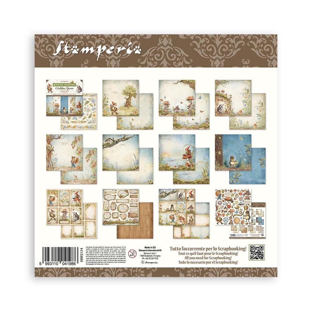 Stamperia Double-Sided Paper Pad 8x8 - Hidden Grove