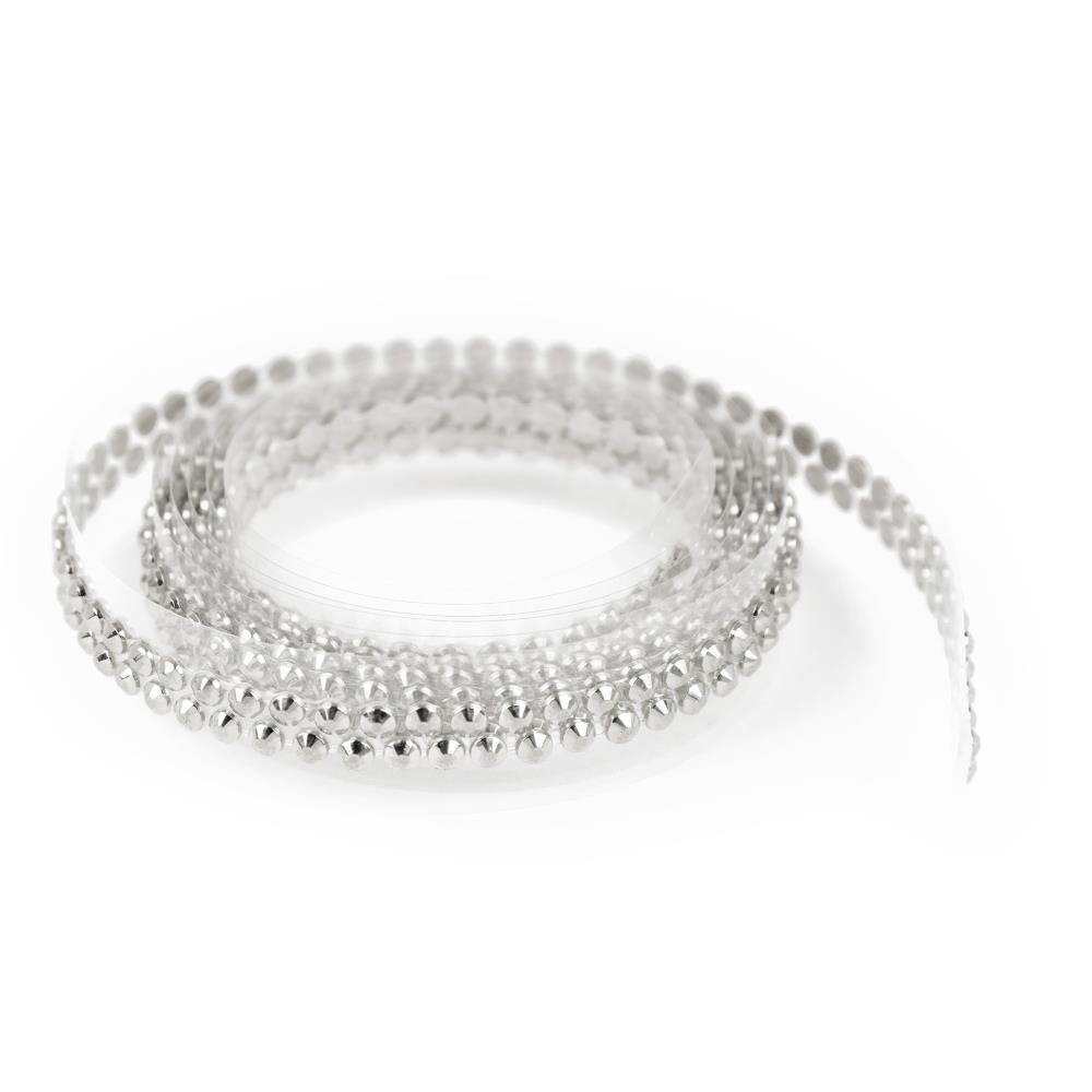 Craft Perfect Rhinestone Sticker Roll 1YD - Silver