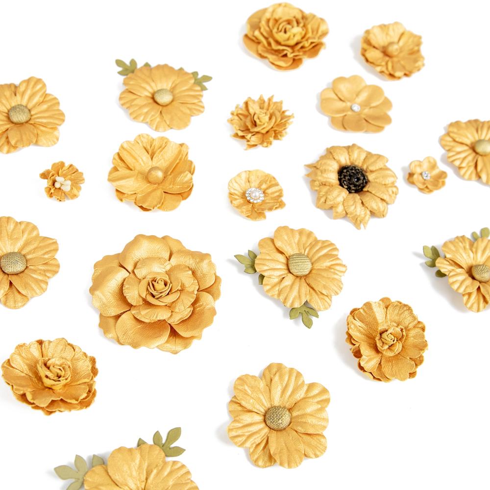 Craft Perfect Grad Flower Pack - Gold 20pk