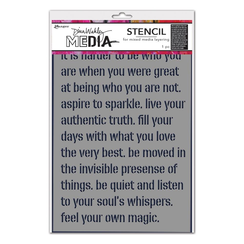 Dina Wakley Media Stencils - Feel Your Magic