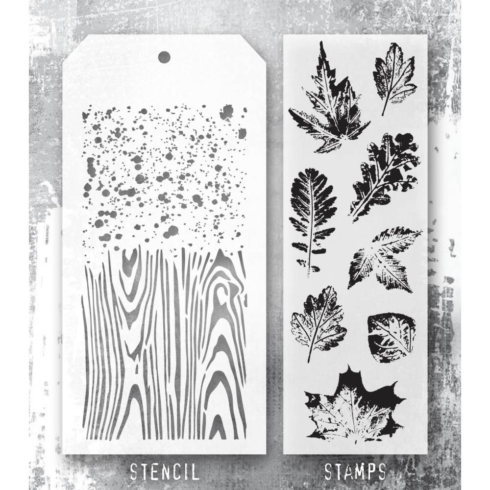 Tim Holtz Mixed-Media Stamps & Stencil - Set #67