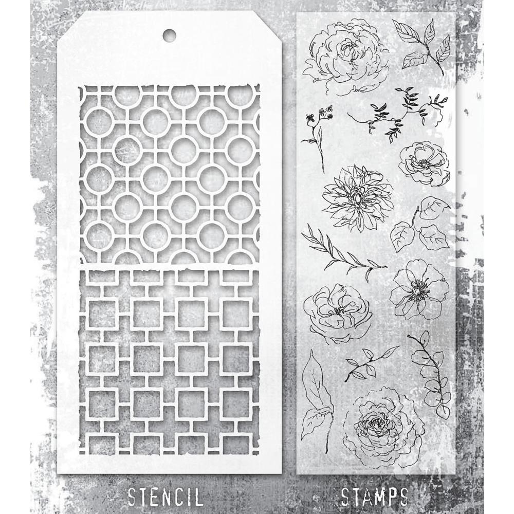 Tim Holtz Mixed-Media Stamps & Stencil - Set #61
