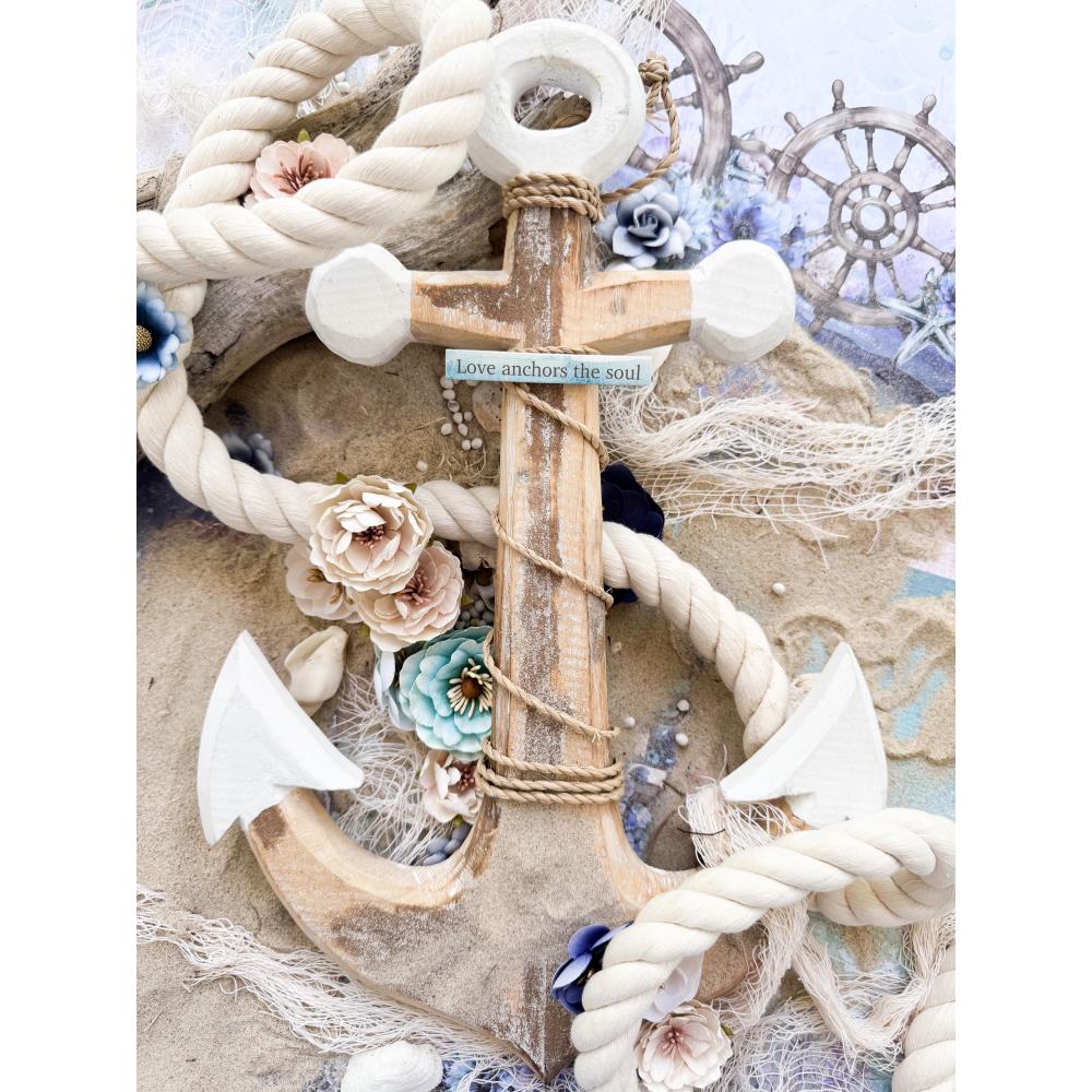 Prima Marketing Mulberry Paper Flowers - Sandy Walks A Mermaids Tale
