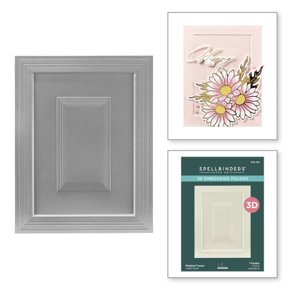 Spellbinders 3D Embossing Folder - Molded Frame Yanas Daisies