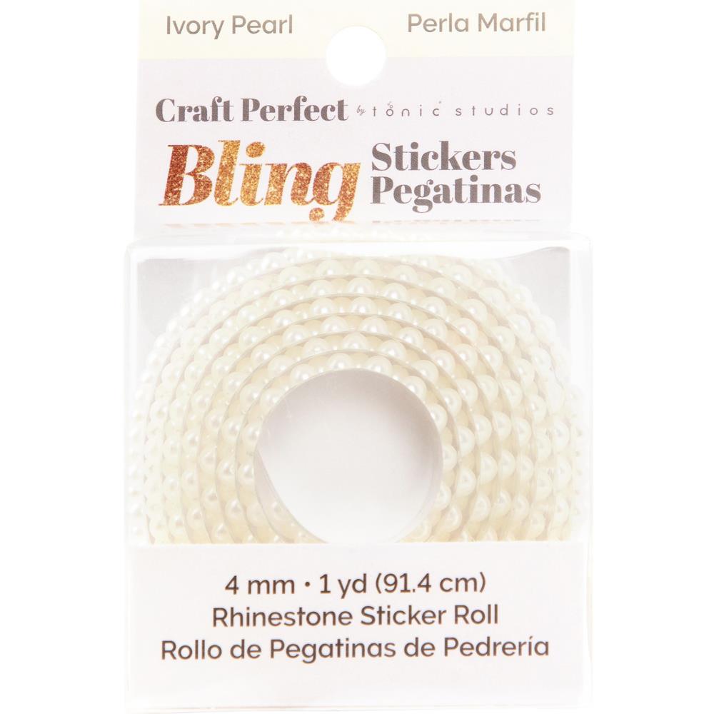 Craft Perfect Pearl Sticker Roll 1YD 4MM - Ivory Pearl