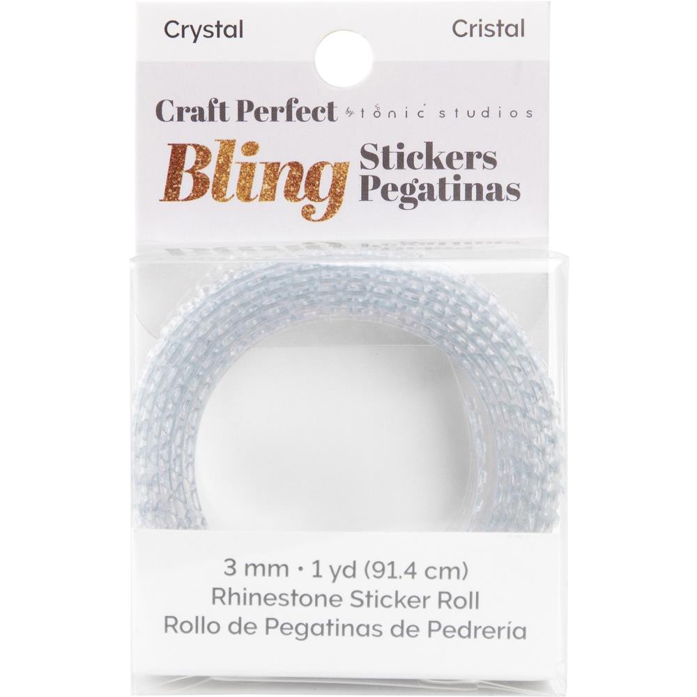 Craft Perfect Rhinestone Sticker Roll 1YD - Crystal
