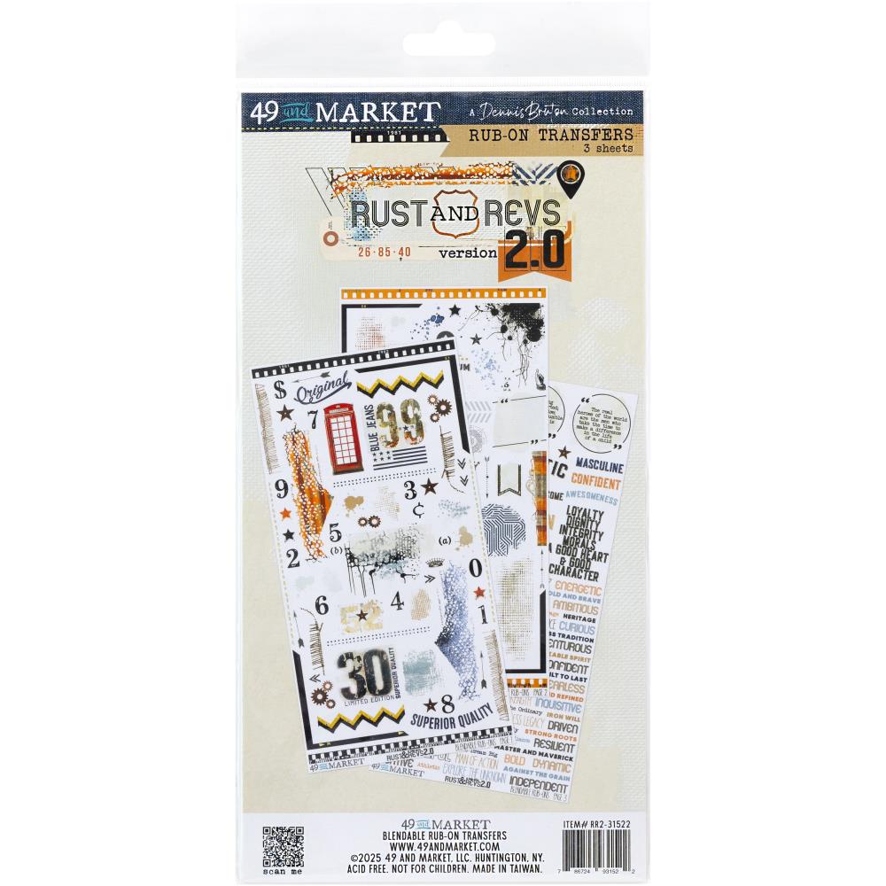 49 And Market Rub-On Transfer Set - Rust and Revs 2.0