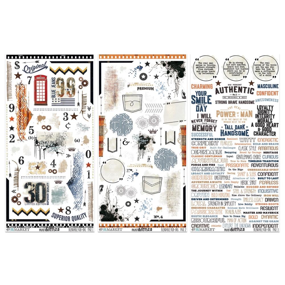 49 And Market Rub-On Transfer Set - Rust and Revs 2.0