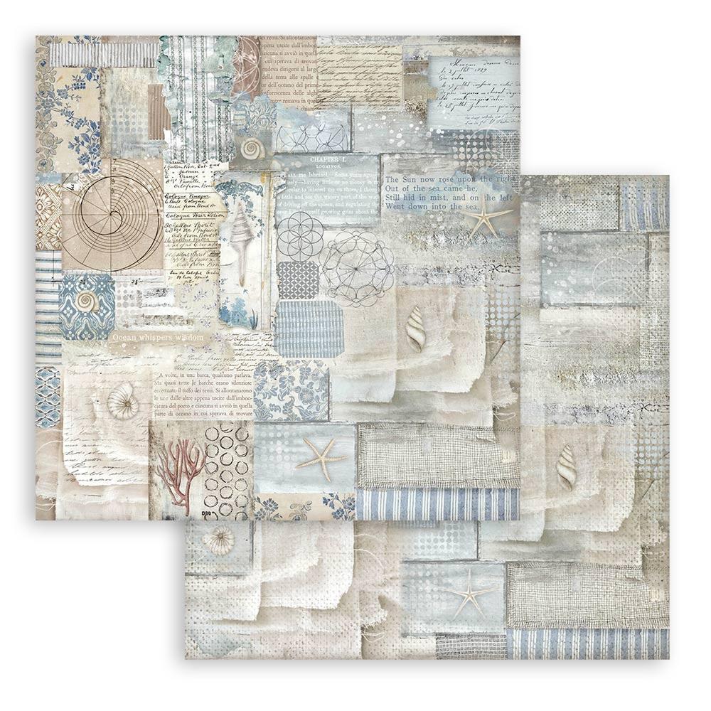 Stamperia Backgrounds Double-Sided Paper Pad 8x8 - Silent Sea