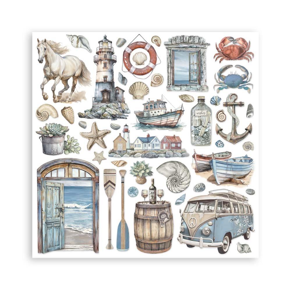 Stamperia Double-Sided Paper Pad 8x8 - Silent Sea