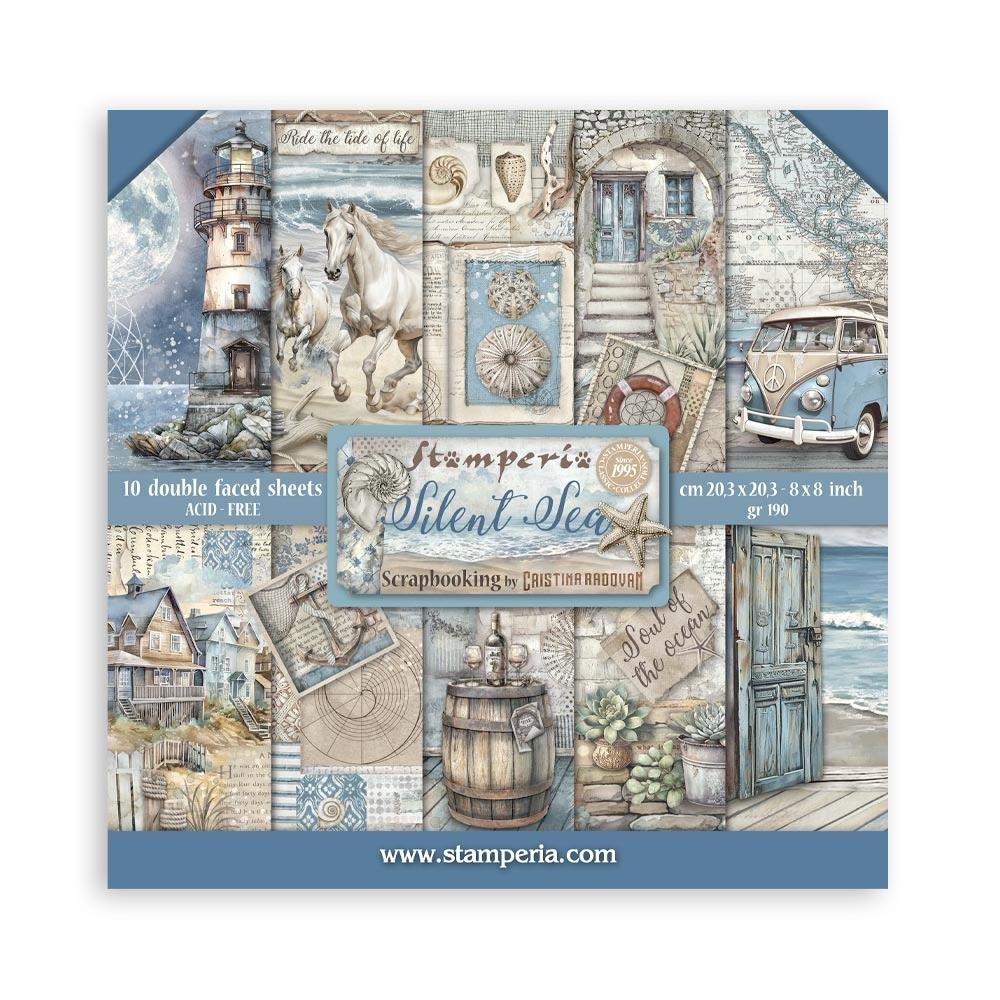 Stamperia Double-Sided Paper Pad 8x8 - Silent Sea
