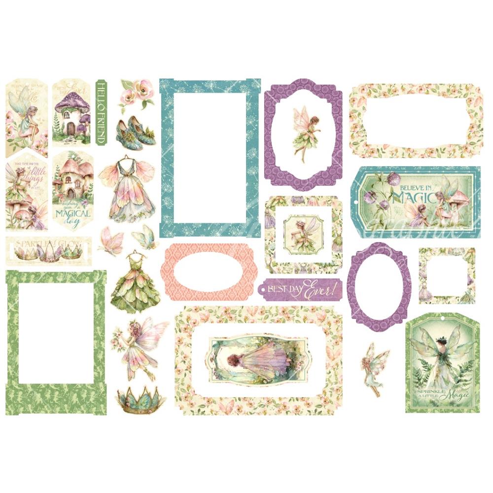 Graphic 45 Ephemera Die-Cut Assortment - Tags & Frames Fairy Boutique