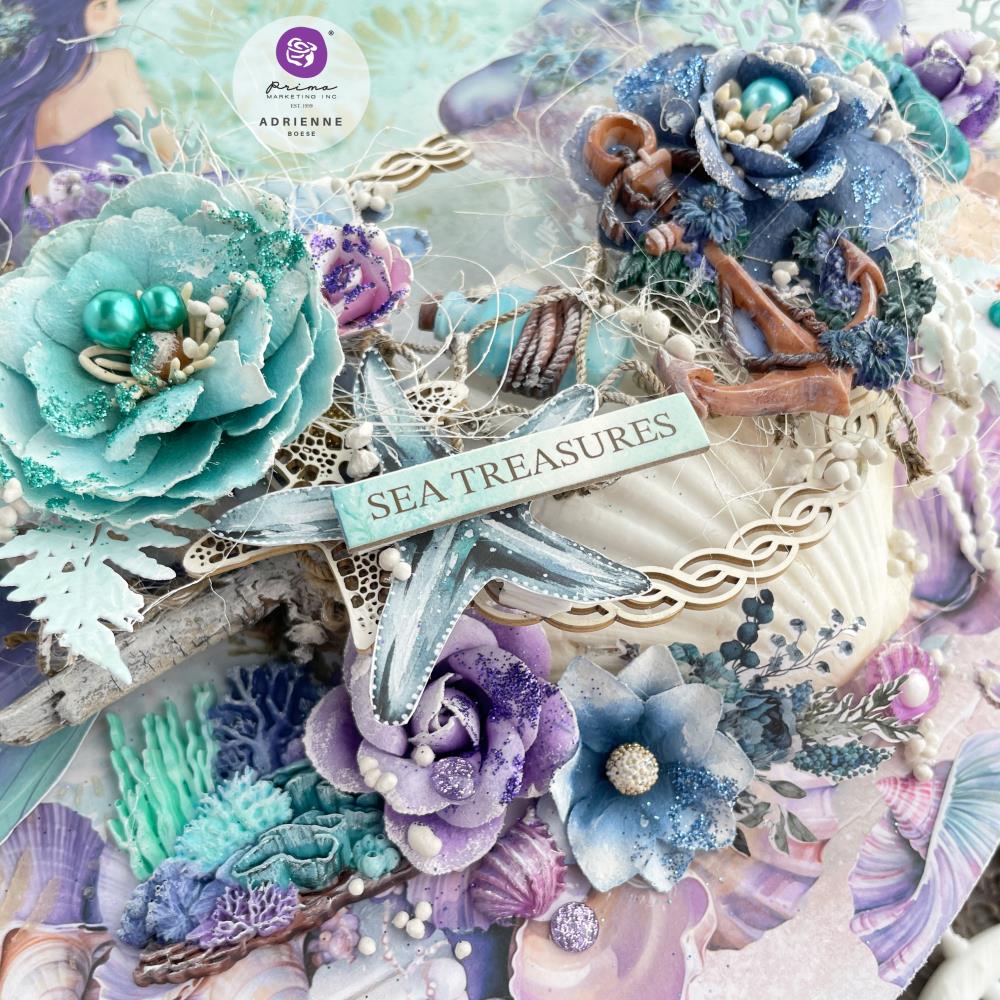 Prima Marketing Mulberry Paper Flowers - Mermaid Dreams A Mermaids Tale