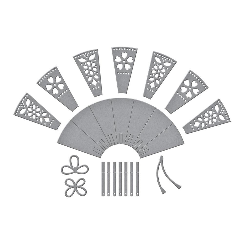 Spellbinders Etched Dies - Spring in Kyoto - Fan & Bow