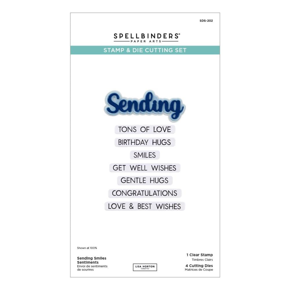 Spellbinders Stamp and Die Set - Sending Smiles Sentiments