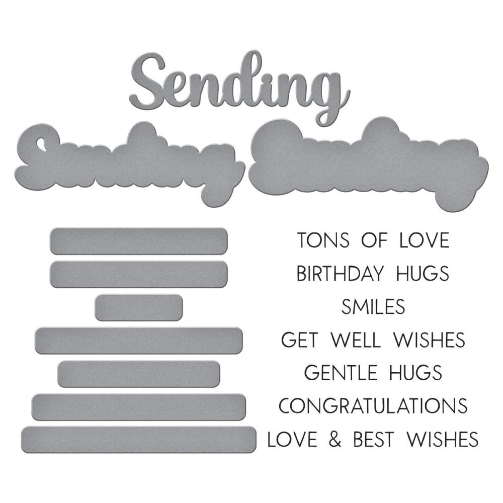 Spellbinders Stamp and Die Set - Sending Smiles Sentiments