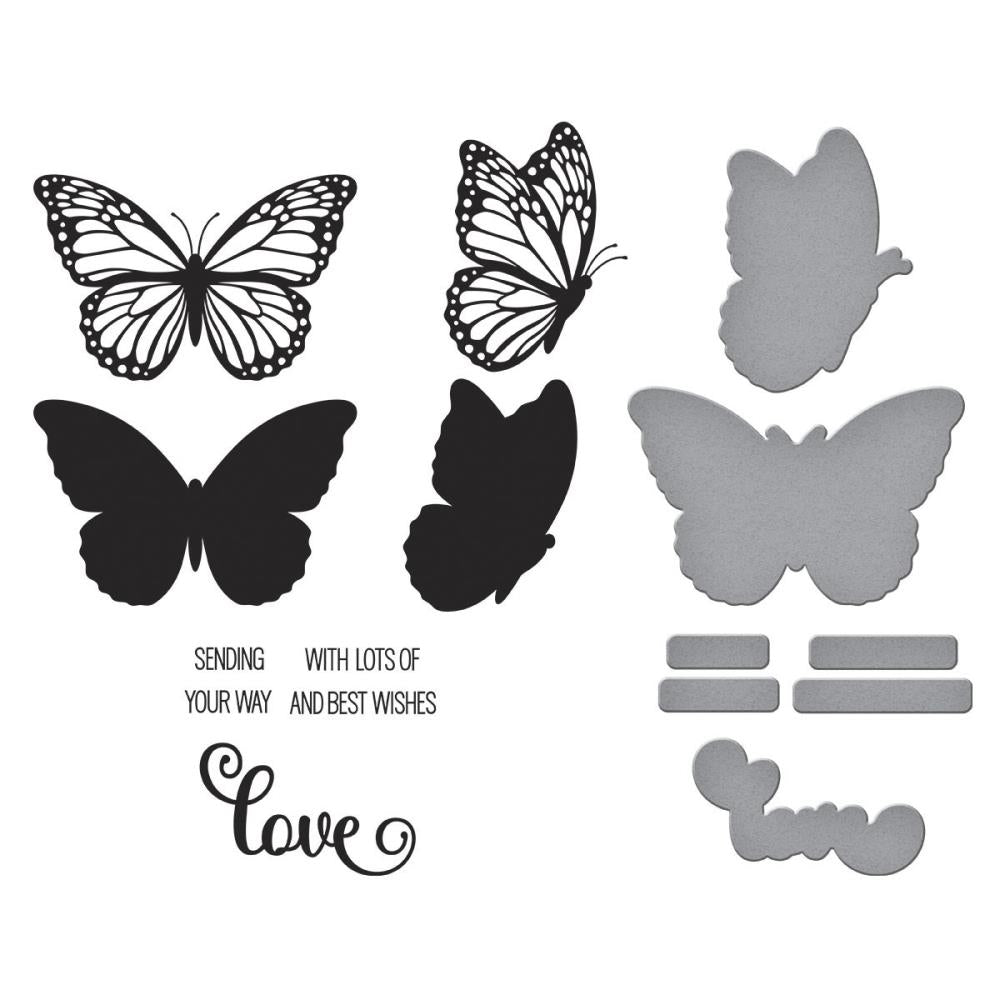 Spellbinders Press Plate & Die Set - Butterfly Silhouettes Registration