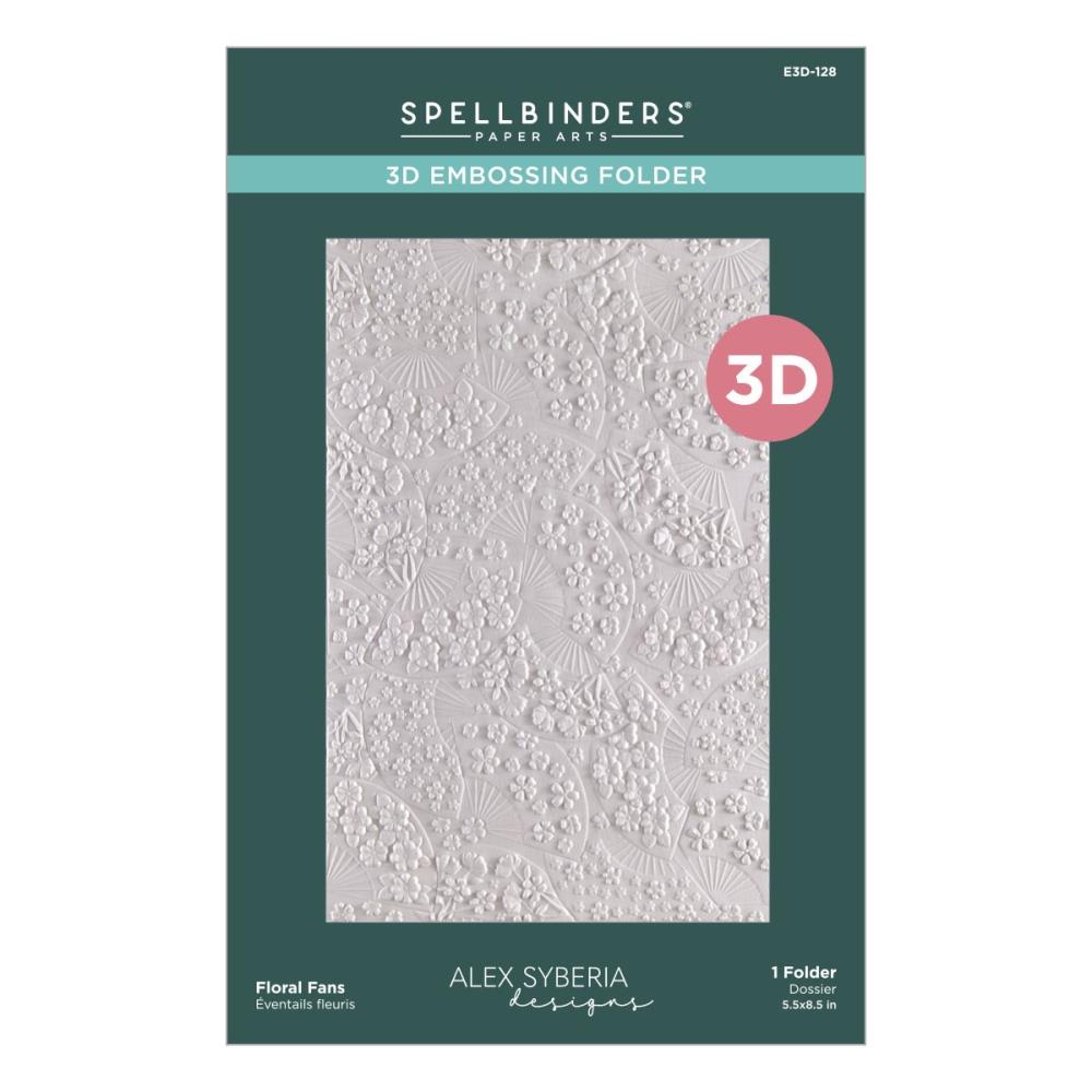Spellbinders 3D Embossing Folder - Spring in Kyoto - Floral Fans