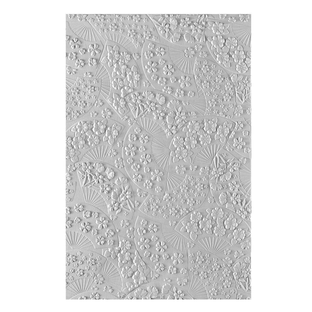 Spellbinders 3D Embossing Folder - Spring in Kyoto - Floral Fans