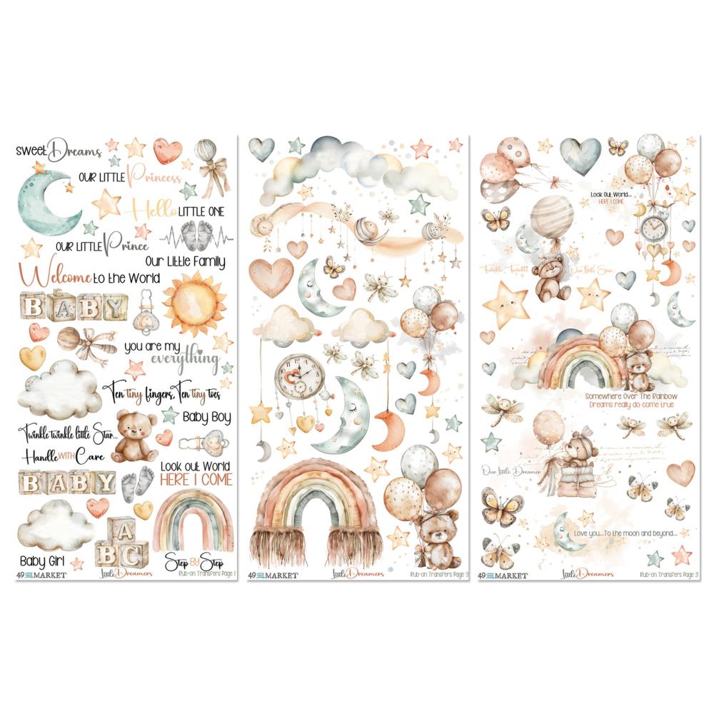 49 And Market Rub-On Transfer Set - Little Dreamers
