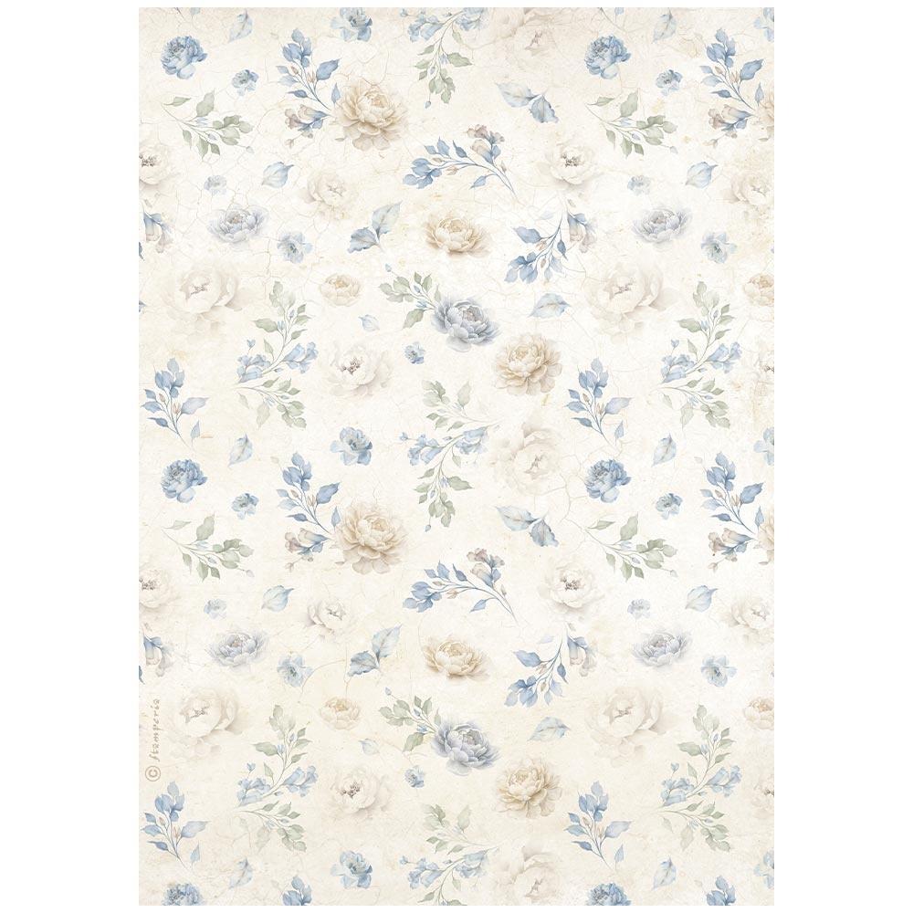 Stamperia Rice Paper Sheet A4 - Timeless Small Flowers Pattern