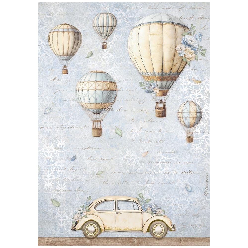 Stamperia Rice Paper Sheet A4 - Timeless Air Balloons