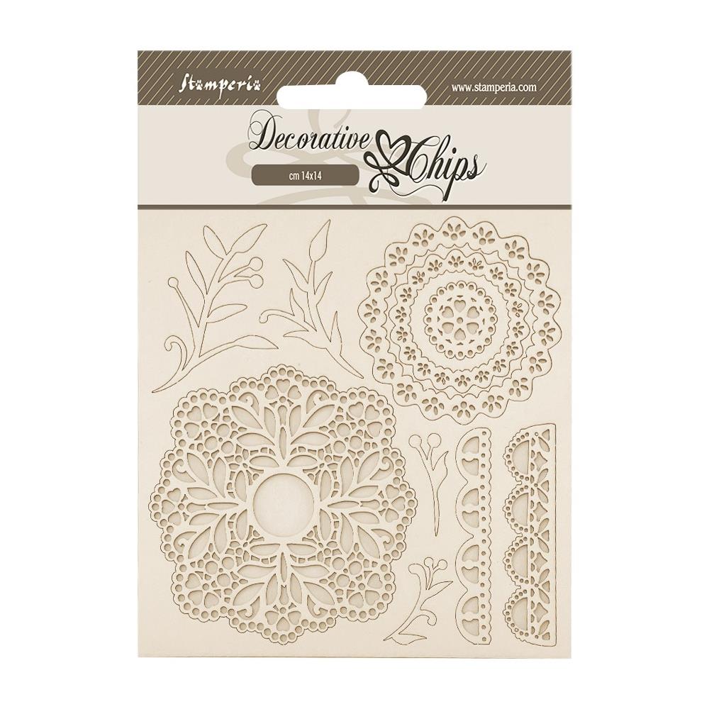 Stamperia Decorative Chips - Timeless Lace