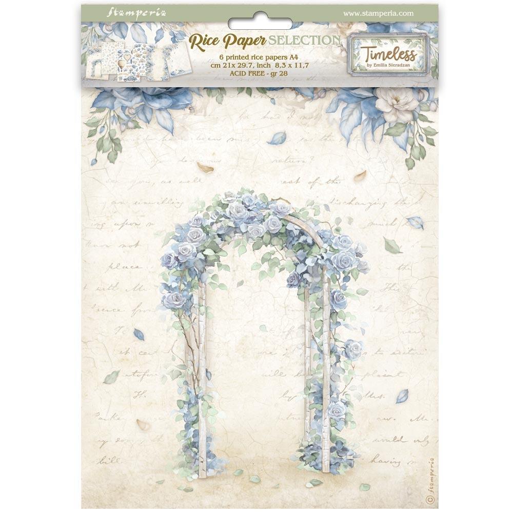 Stamperia Rice Paper Sheet A4 - Timeless 6pk