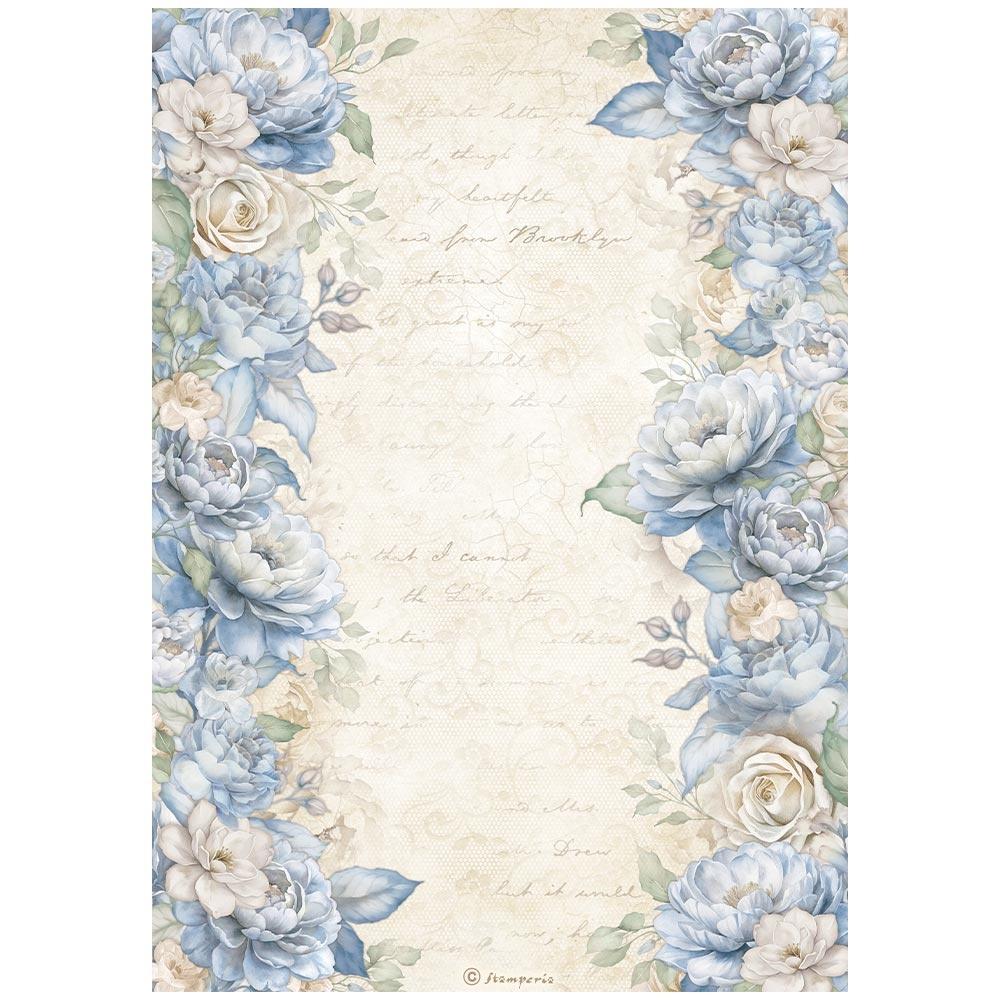 Stamperia Rice Paper Sheet A4 - Timeless Floral Borders