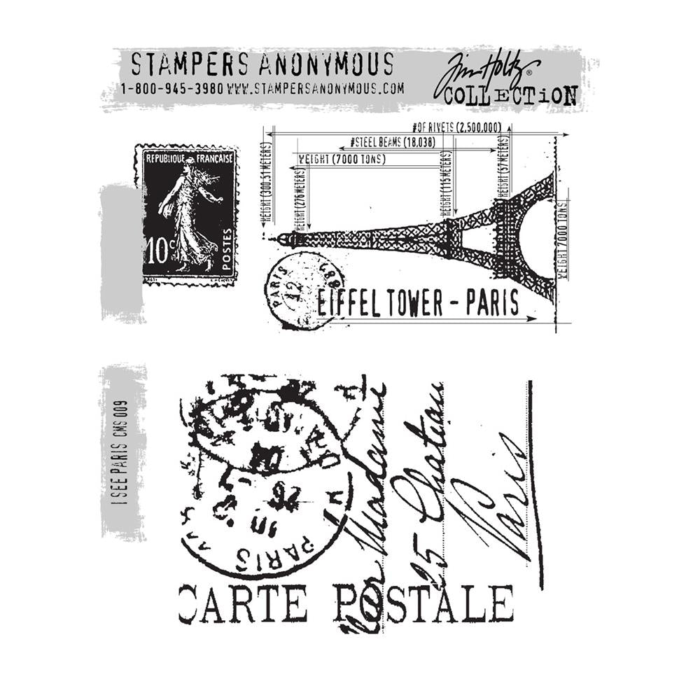 Tim Holtz Cling Stamps - I See Paris