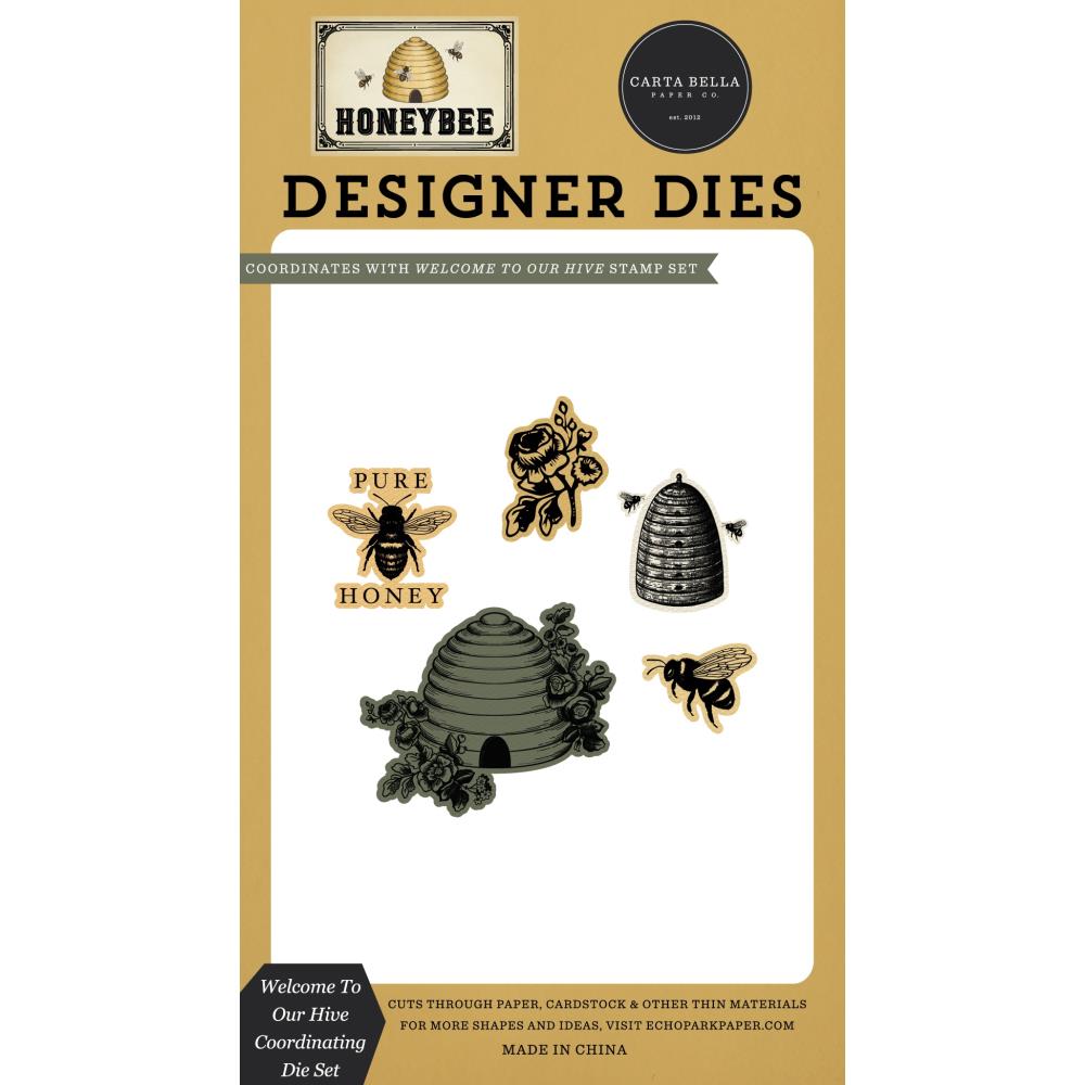 Carta Bella Honey Bee Small Die Set - Welcome to Our Hive