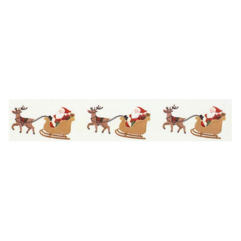 Carta Bella Christmas Village Washi Tape – Santa's Sleigh and Reindeer (30ft)