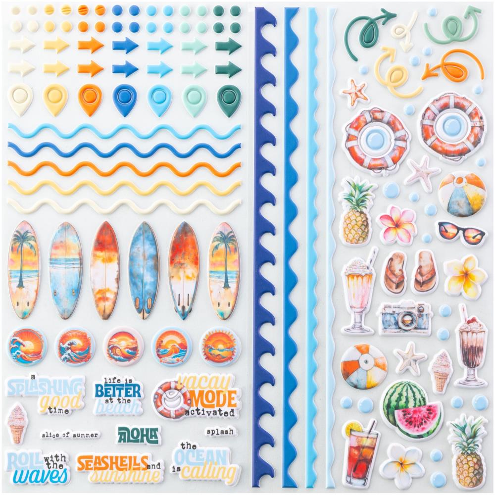 49 And Market Puffy Stickers - Beach Vibes