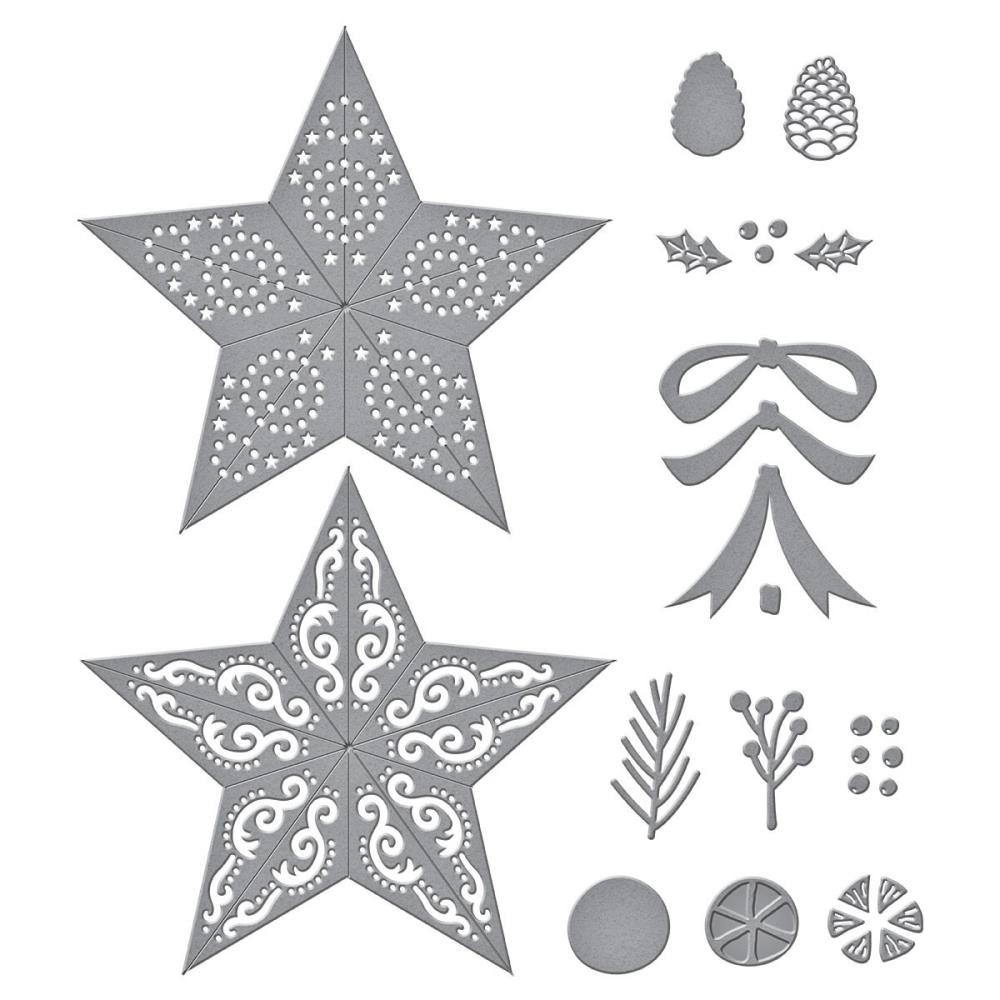 Spellbinders Etched Die - Barn Star Wreath