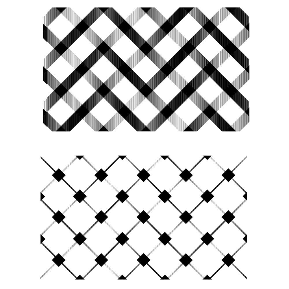 Sizzix Clear Stamp Set By 49 & Market - Tartan